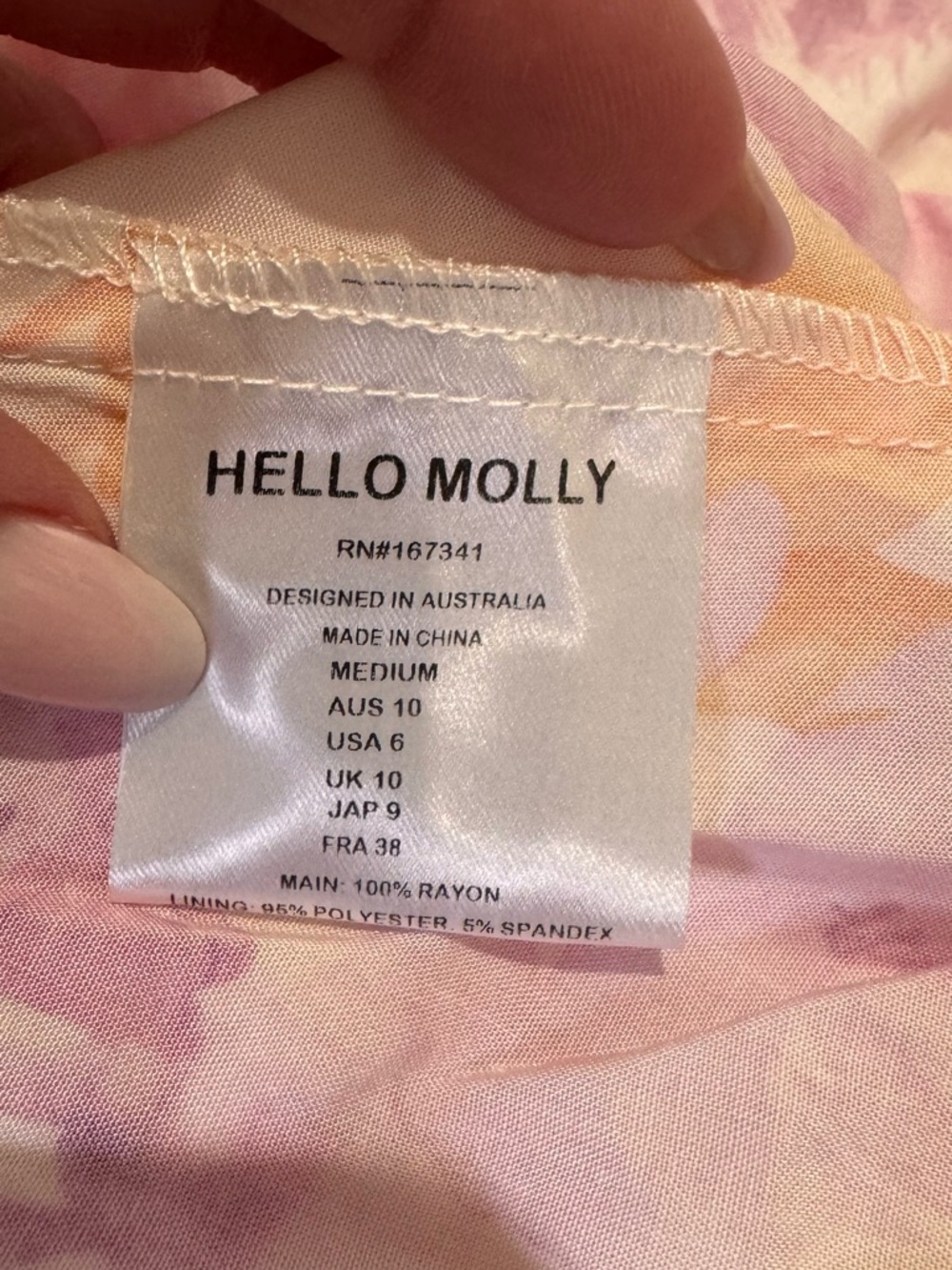 HELLO MOLLY LONG YACHT DAYS, MINI DRESS FLORAL Size 6, NWT! - Picture 11 of 13